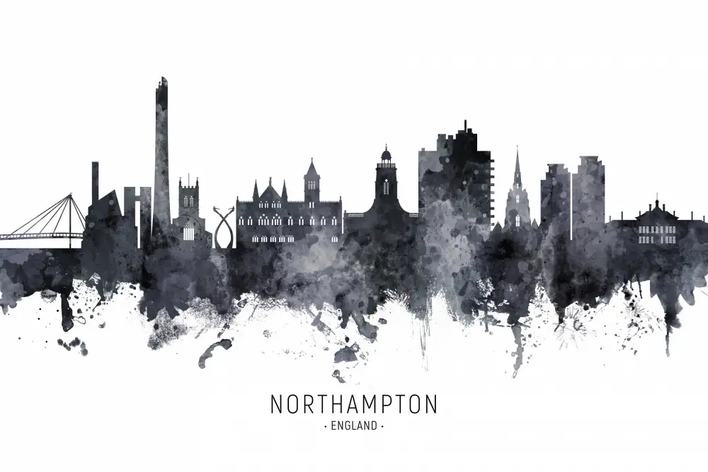 Tompsett, Michael: Skyline von Northampton,England