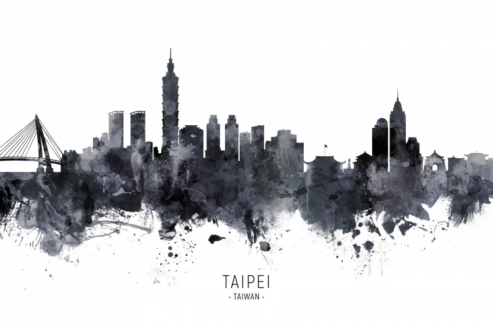 Tompsett, Michael: Skyline von Taipeh,Taiwan