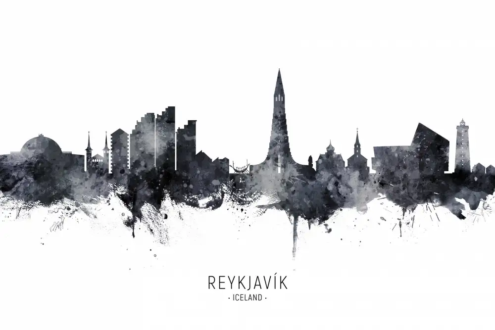 Tompsett, Michael: Horizonte de Reykjavík Islandia