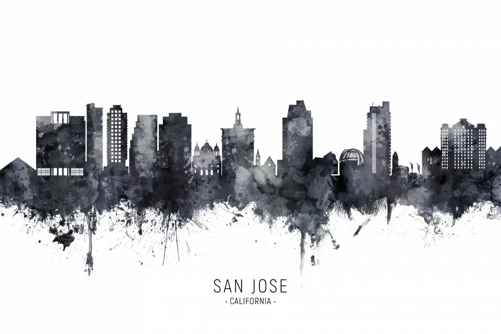 Tompsett, Michael: Skyline von San Jose,Kalifornien