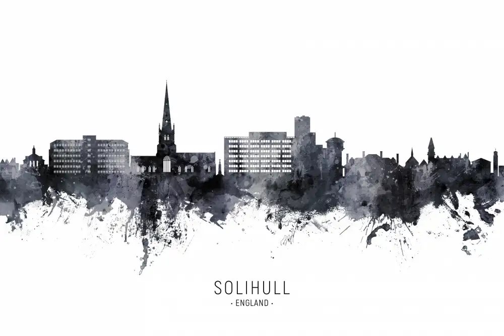 Tompsett, Michael: Skyline von Solihull,England