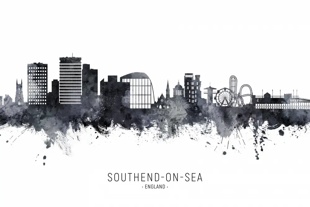 Tompsett, Michael: Skyline von Southend-on-Sea,England