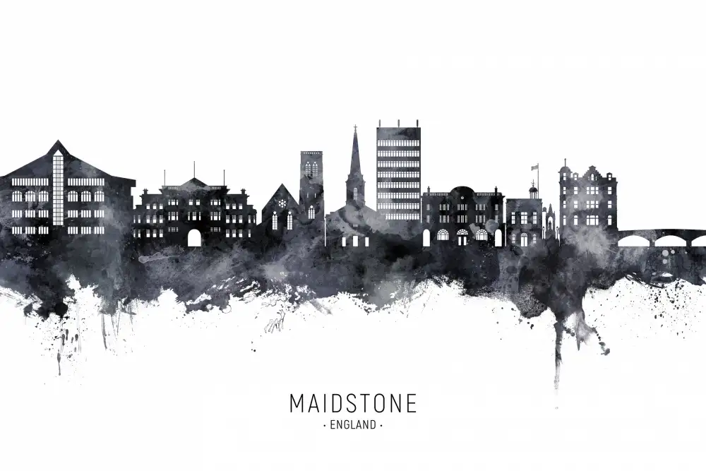 Tompsett, Michael: Skyline von Maidstone,England