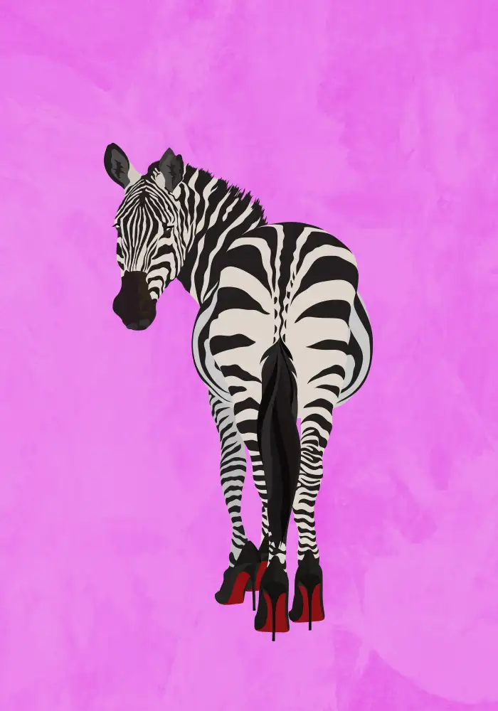 Manovski, Sarah: Boty Zebra růžové