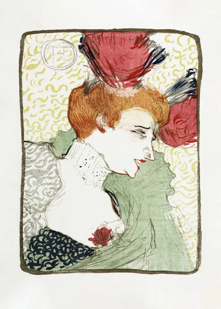 LAUTREC, TOULOUSE: Bust of Mademoiselle Lender (1895)