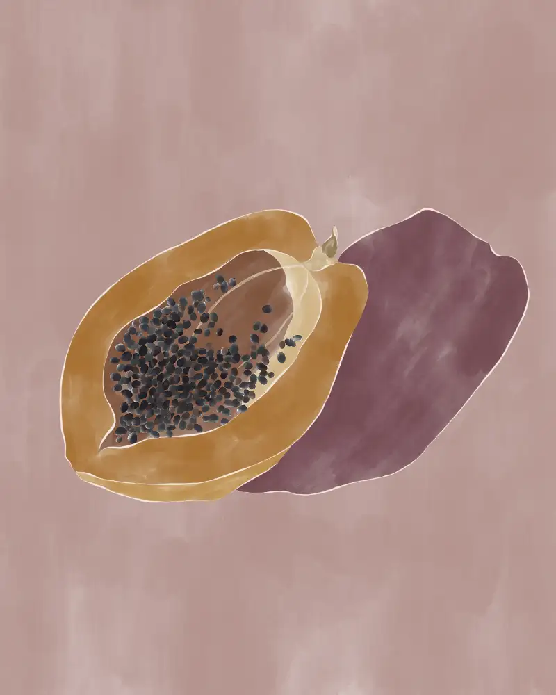 Illustrations, Green Ivy: Papaya