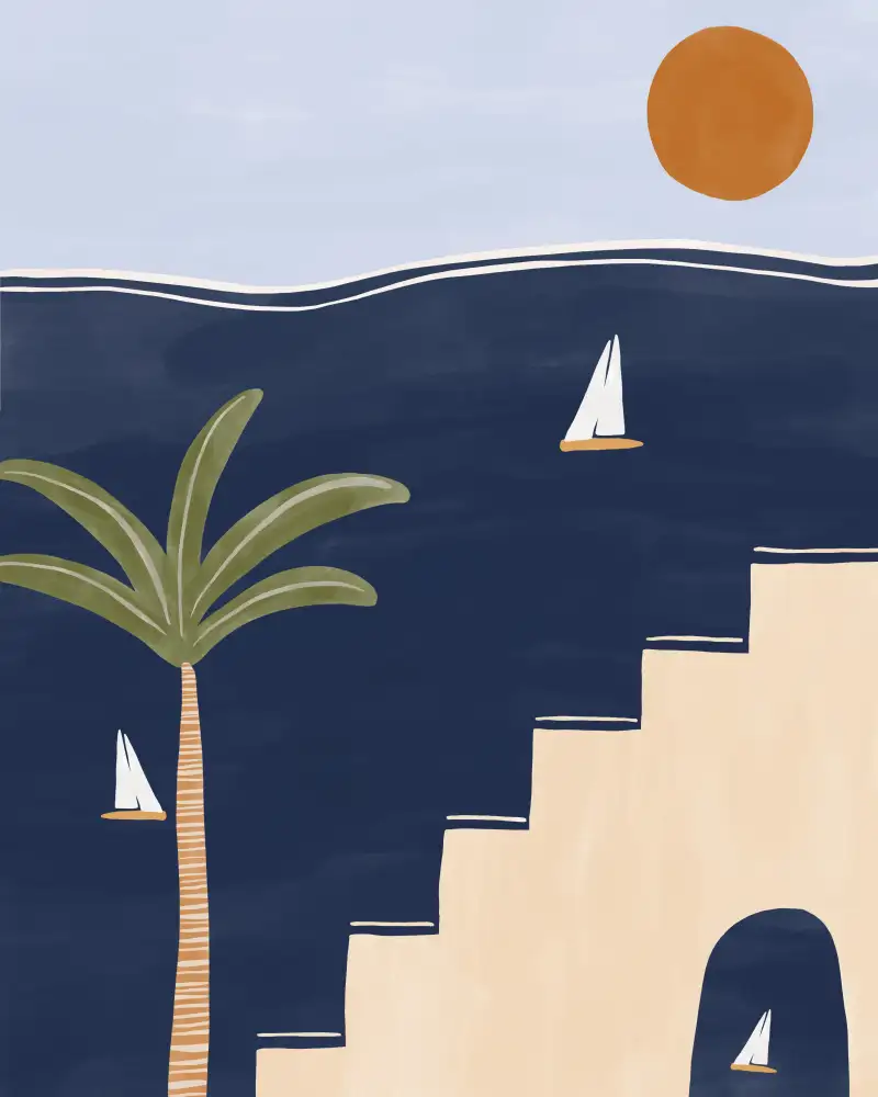 Illustrations, Green Ivy: Sailboats