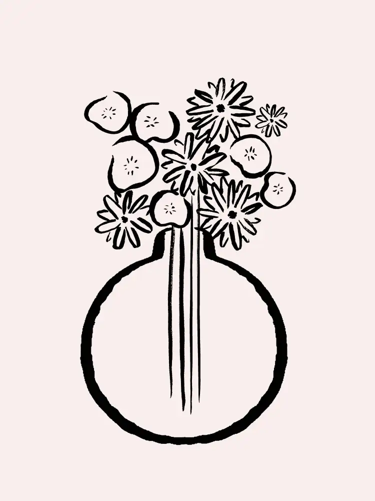 Simmonds, Aislinn: Fleurs monochromes dans un vase