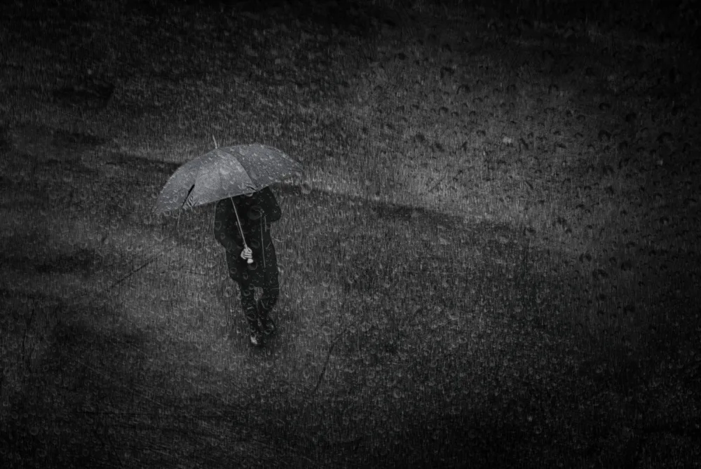 Ohlendorf, Anette: man in the rain