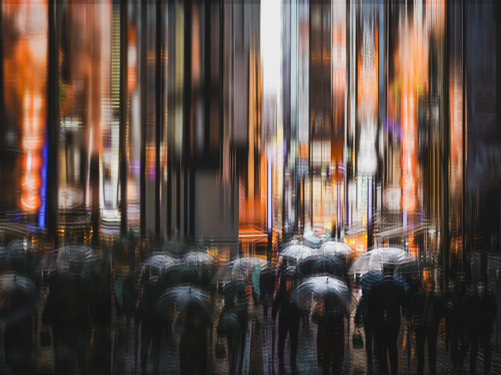 Fujii, Yuzo: Shinjuku in rain