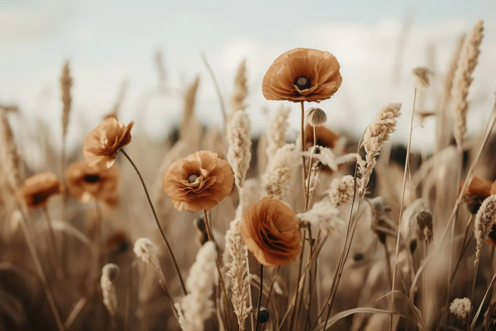 Treechild: Orangefarbenes Mohnfeld