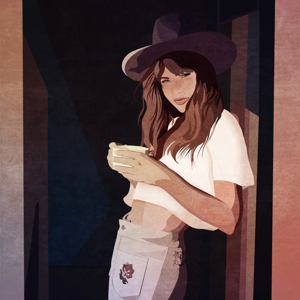 Tunaboylu, Emel: Cowgirl Kapiya Yaslanmis2