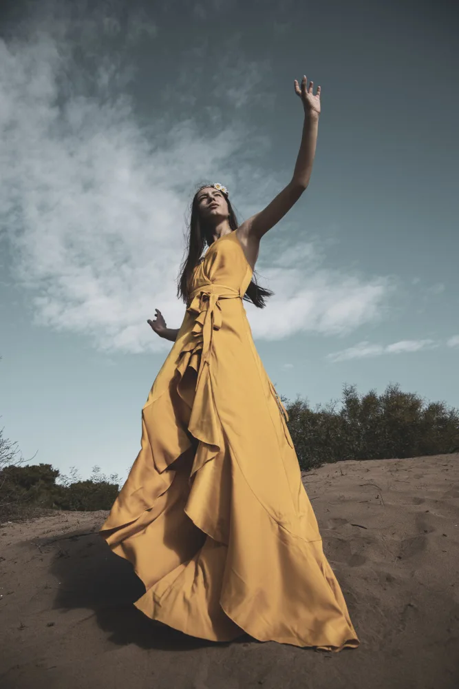 akyurt, engin: woman in yellow dress