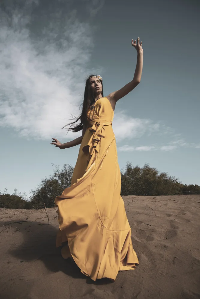 akyurt, engin: woman in yellow dress