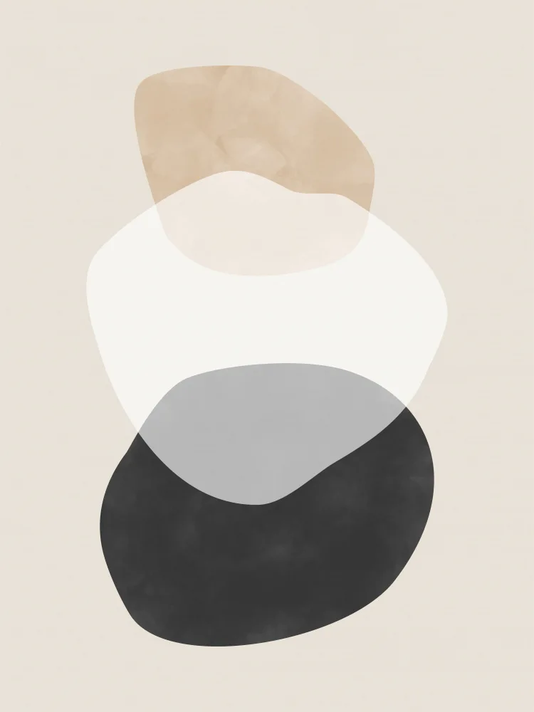 Ristova, Elena: Béžové Boho Shapes Artwork