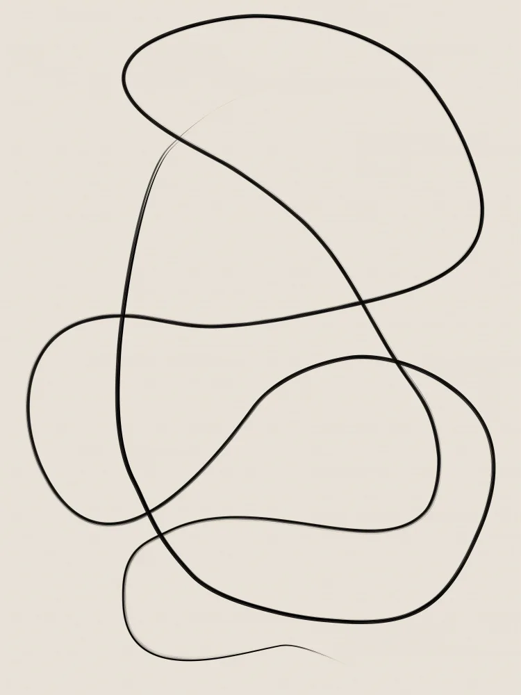 Ristova, Elena: Swirling One Line Art