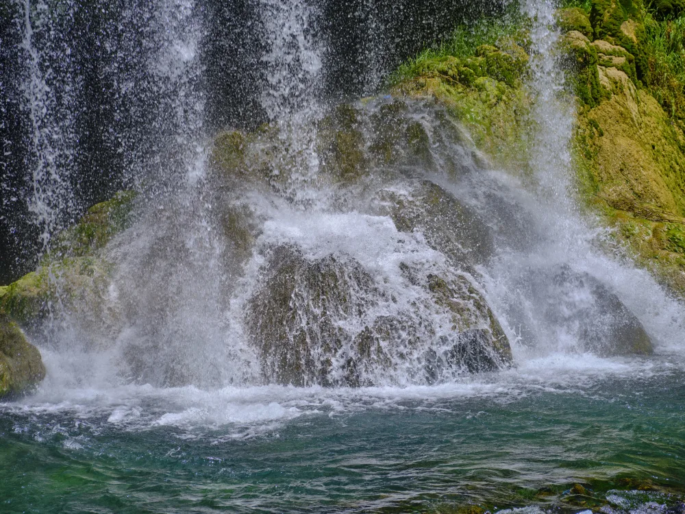 akyurt, engin: beautiful waterfall in the forest