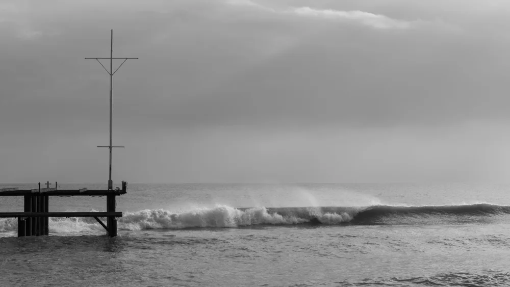 akyurt, engin: old pier and dramatic landscape
