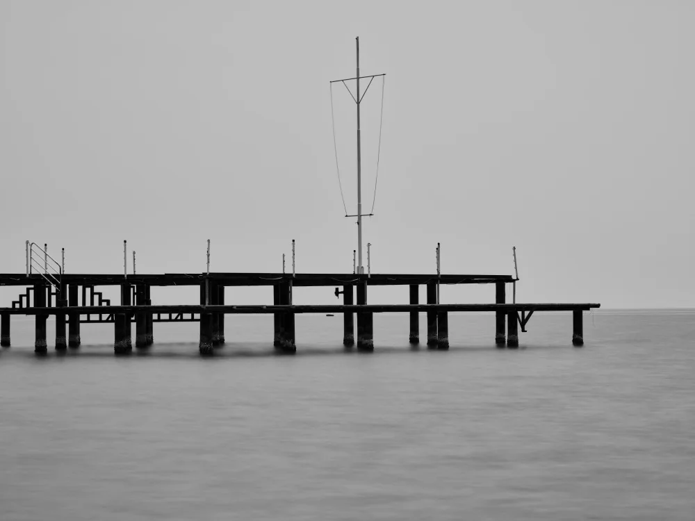 akyurt, engin: old pier and dramatic landscape