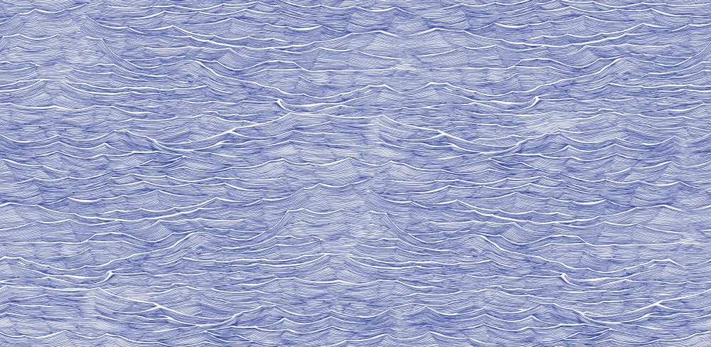 Lane, Hendon: Hla024 100dpi Waves Cobalt