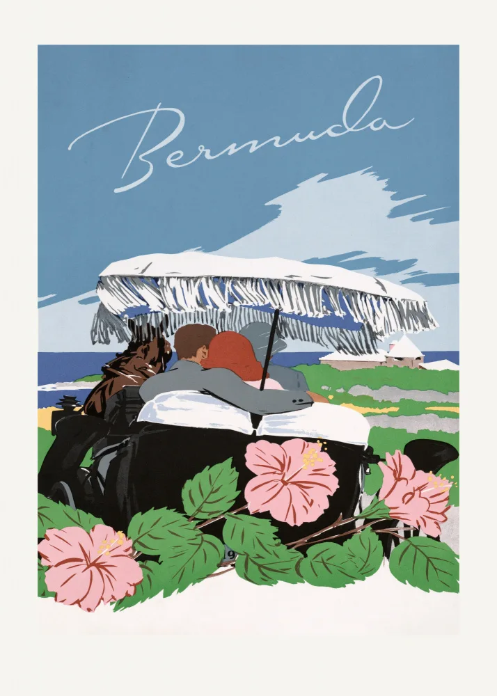 Poster, Travel Vintage: Bermudy (1940 1950) Adolph Treidler