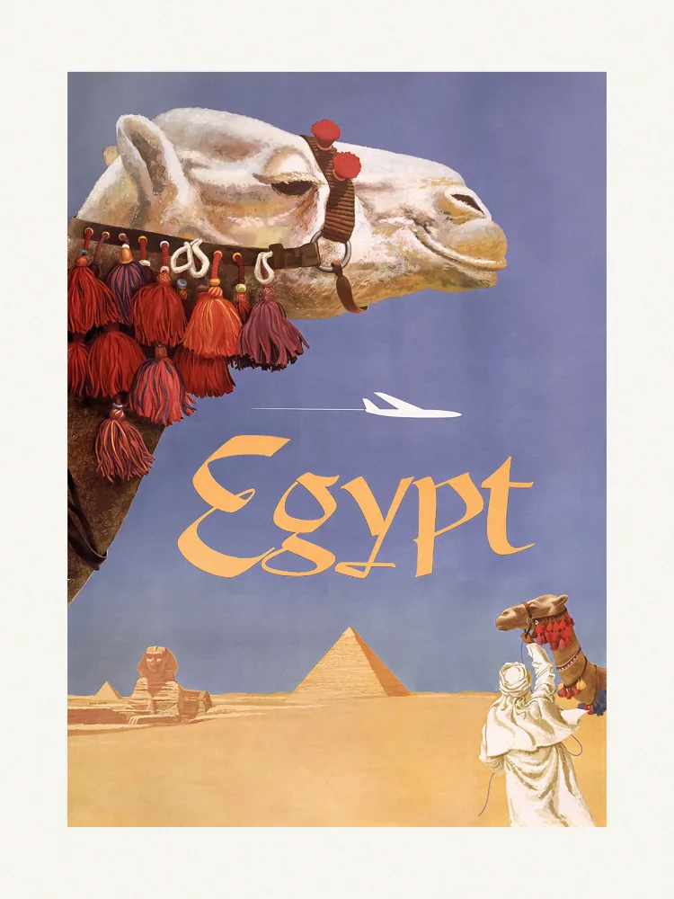 Poster, Travel Vintage: Egypt. Fly Twa (1960) Vintage plakát od Davida Kleina