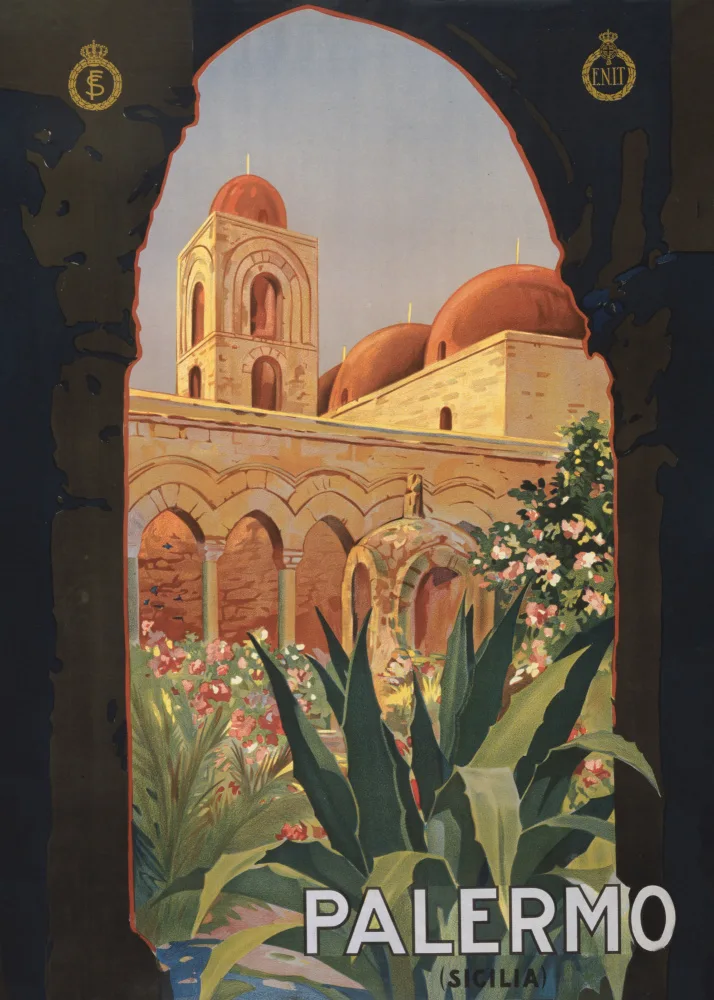 Poster, Travel Vintage: Palermo (Sicílie)