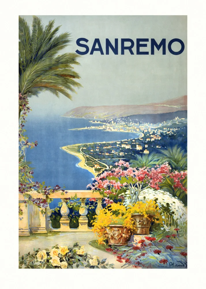 Poster, Travel Vintage: Sanremo: Alicandri Roma