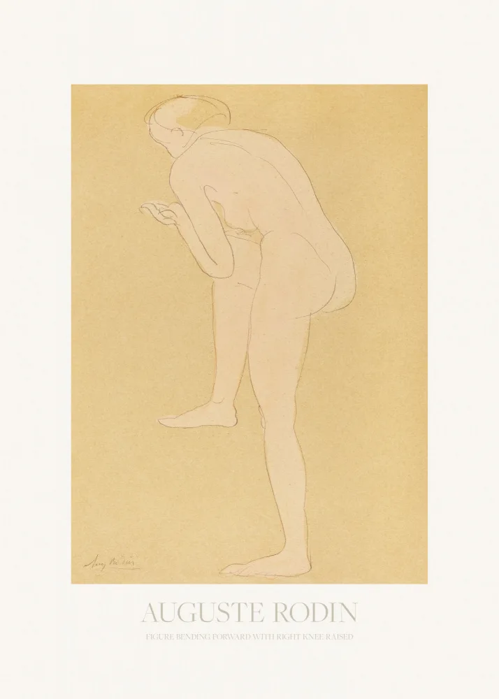 Rodin, Auguste: Figure penchée en avant avec le genou droit levé