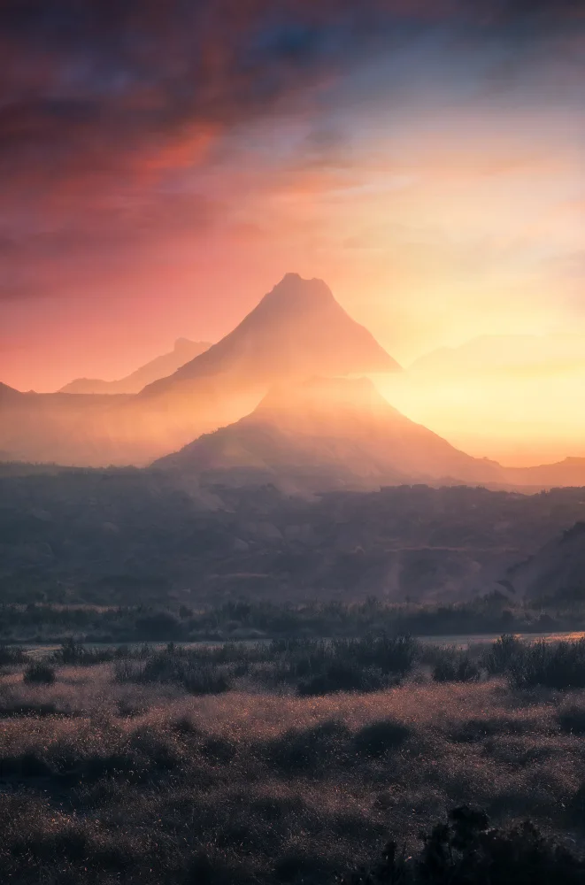 Joanaduenas: Desert mountains at sunrise A737449