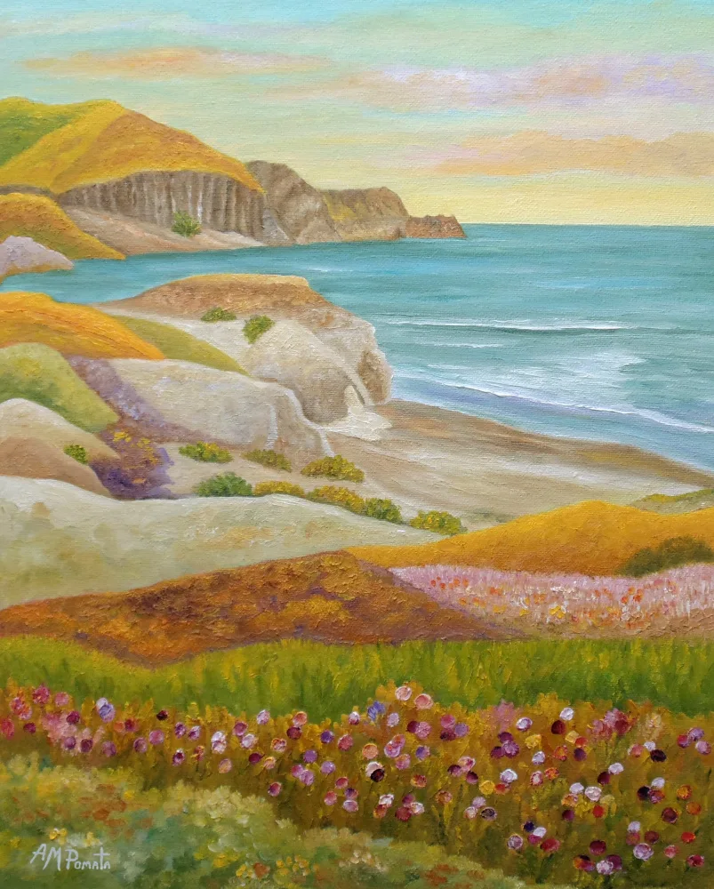 Pomata, M. Angeles: Prairie au bord de la mer