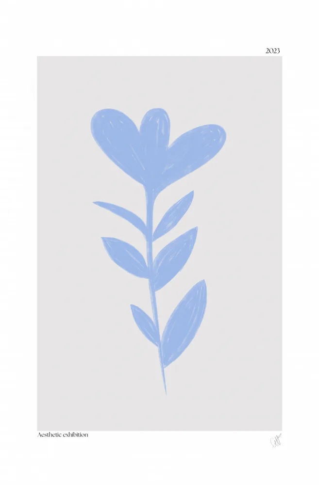Volfova, Anne-Marie: Pianta astratta blu