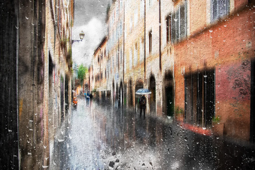 Quaglia, Nicodemo: Vicolo v Trastevere dopo la pioggia