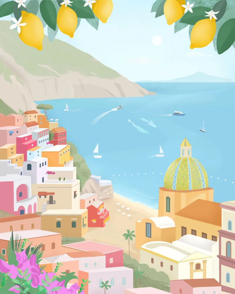 Lizde, Petra: Positano,Itálie
