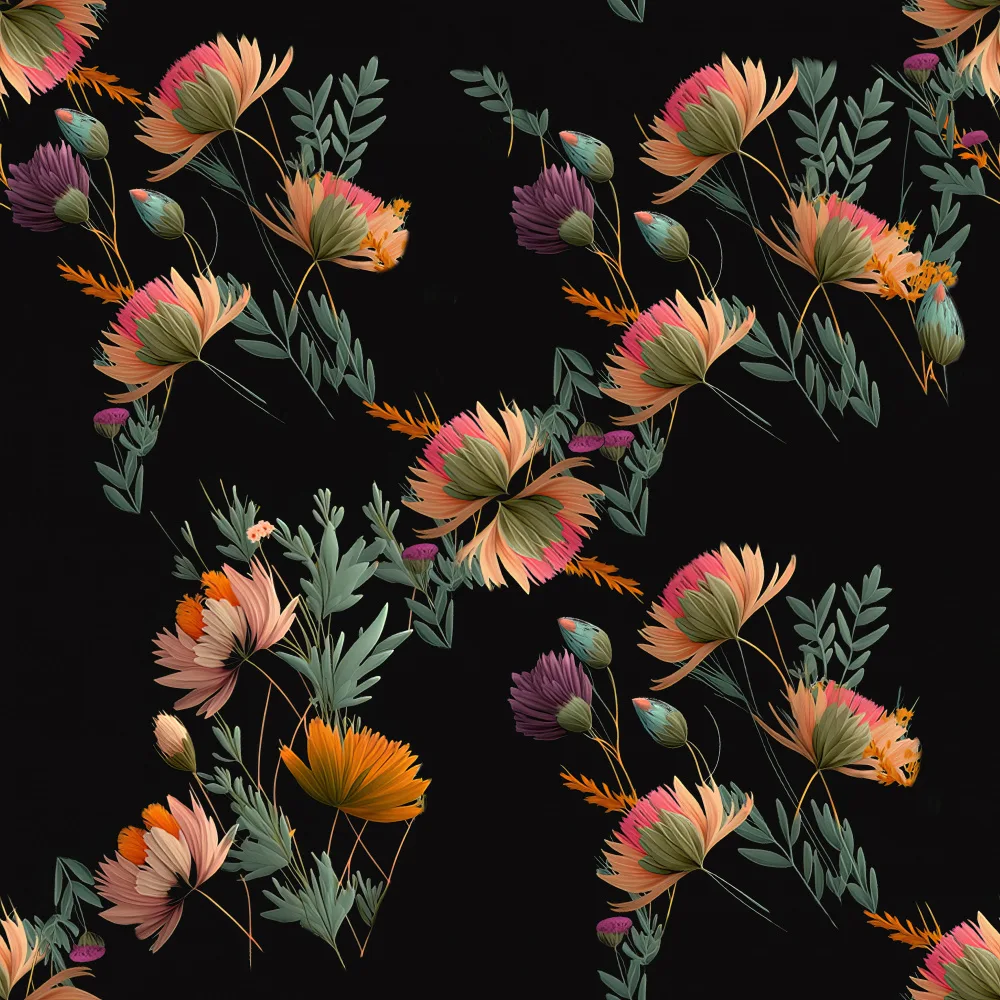 Paksoylu, Bilge: Wall Mural Pattern 2 3061 Black