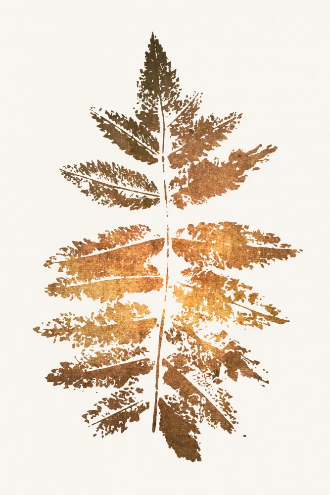 Kubistika: Estampado de hoja de roble (dorado)