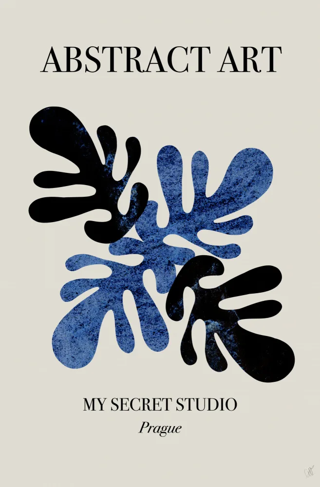 Volfova, Anne-Marie: Foglie blu astratte
