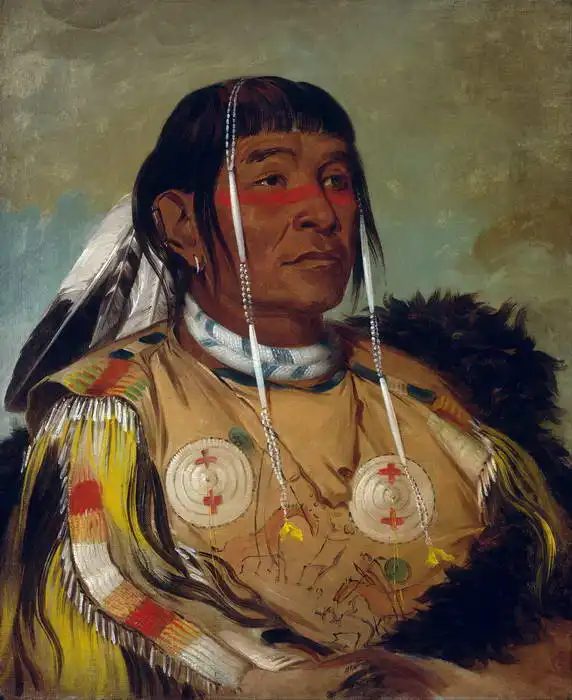 Catlin, George: Sha-có-pay, náčelník Ojibwů
