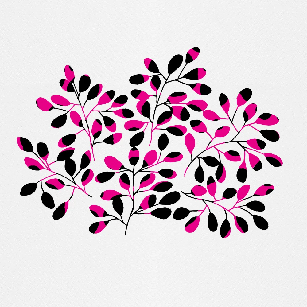 Channell, Michele: Feuille Brin Rose Noir