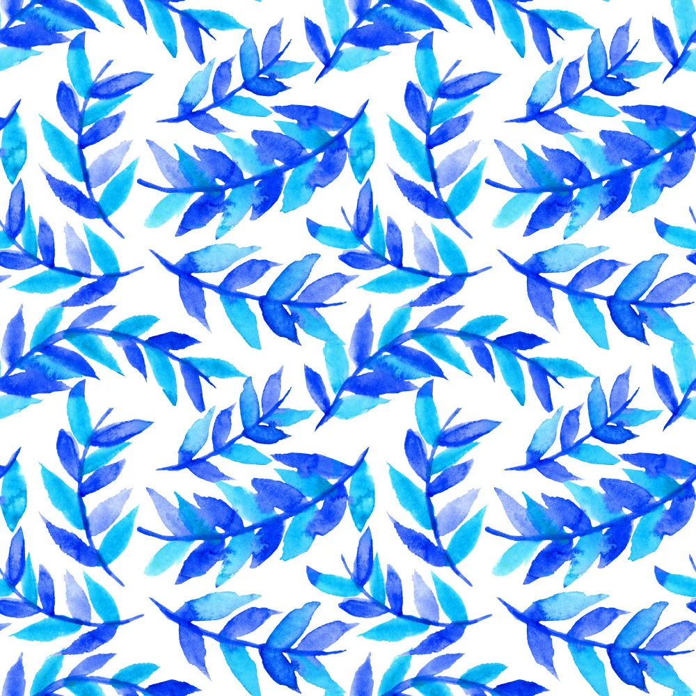 Channell, Michele: Feuilles bleues courbées