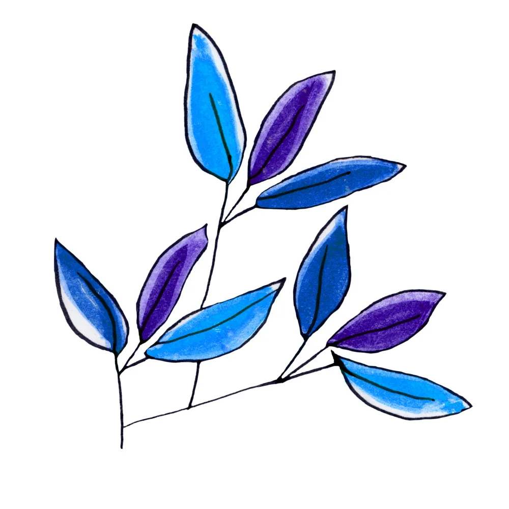Channell, Michele: Branches florales bleues