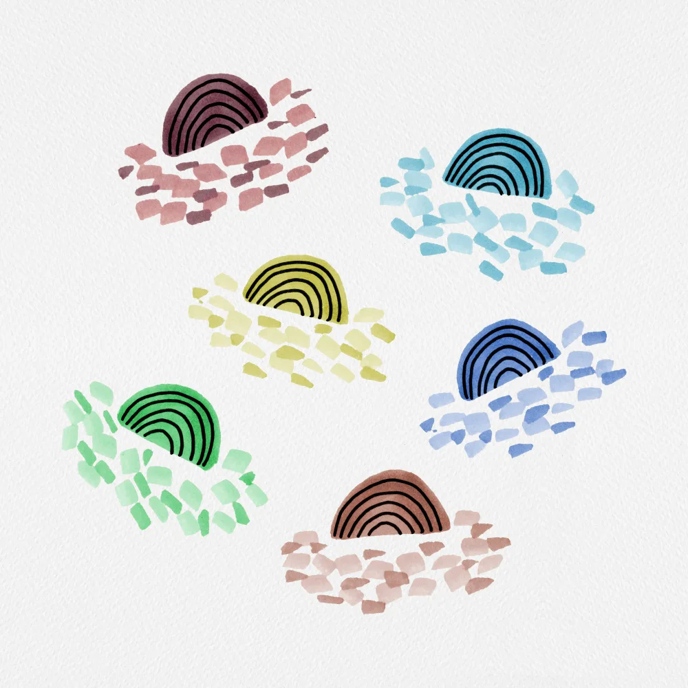Channell, Michele: Arco iris de confeti multicolor