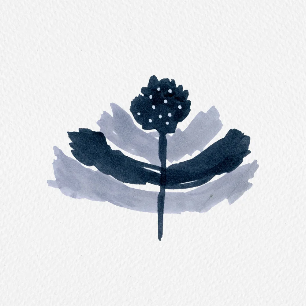 Channell, Michele: Feliz Floral Negro Blanco