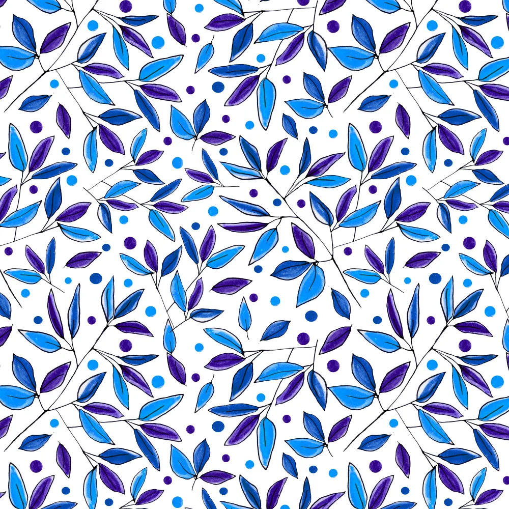 Channell, Michele: Ramas Florales Azul Marino Indigo