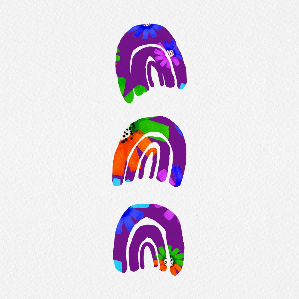Channell, Michele: Floral triple arc-en-ciel