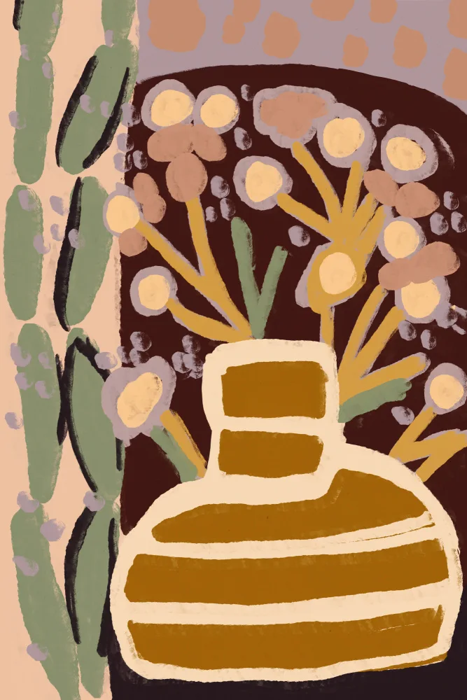 Treechild: Impresión de flores en colores pastel nº 1