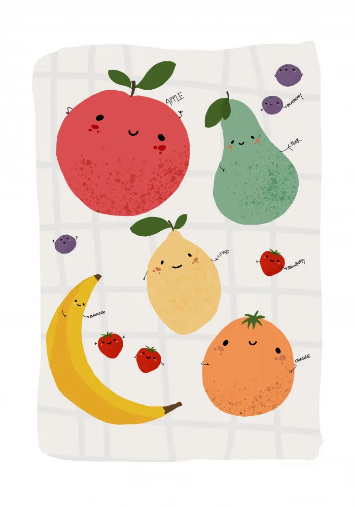 Ketty, Lisa: Obst-Kinderposter