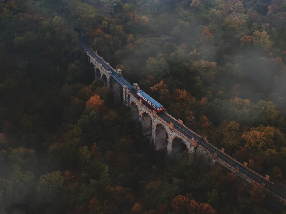 Rind, Matyáš: Train crossing a bridge