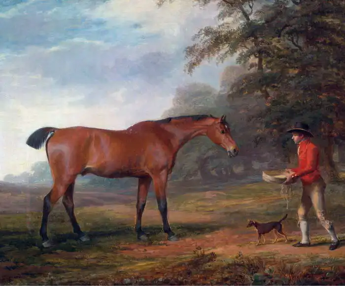 Garrard, George: Kůň se stájníkem