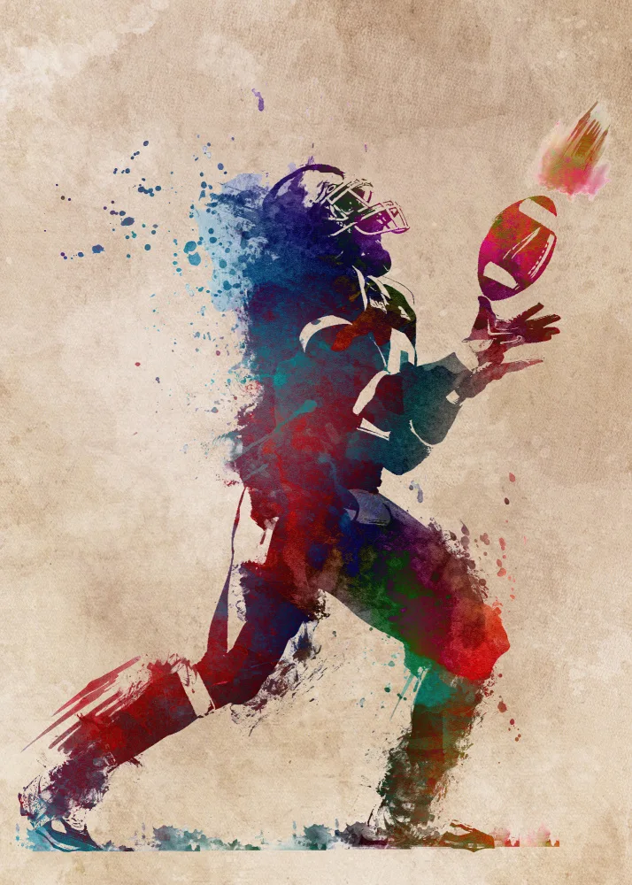 Jaszke, Justyna: American Football Player Sport Art 5